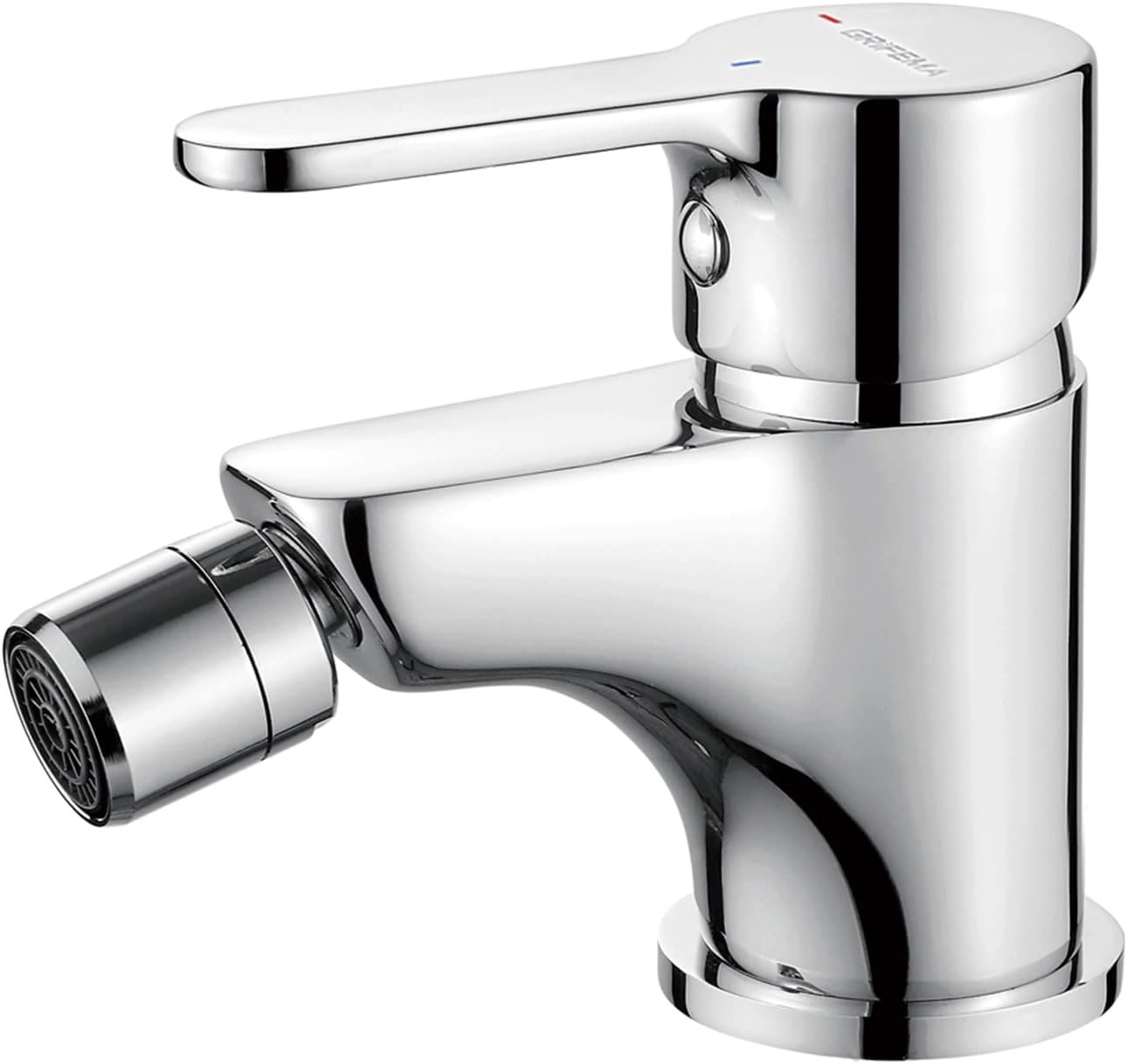 Rubinetto Bidet 2 Fori Parete Ottone - Miscelatore Cromo Professionale
