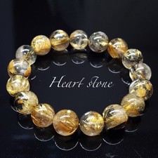 Cristallo di potenza al quarzo ematite rutilata dorata - unico, trasparente...