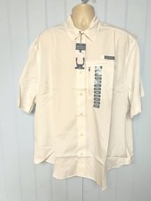 Eddie Bauer Short Sleeve Men  s Button Down White Tech Woven Shirt Size XXXL
