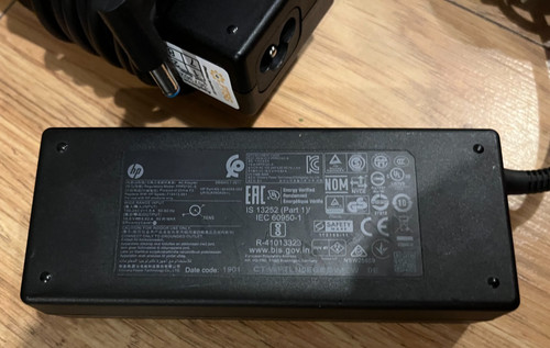 ORIGINAL HP LAPTOP LADEGERÄT BLUE TIP 19,5V-4,62A, 90W MIT NETZKABEL