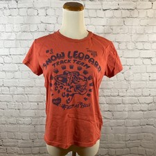 Mother Fast As Hell Snow Leopard Red Sz S Boxy Goodie Goodie Supima