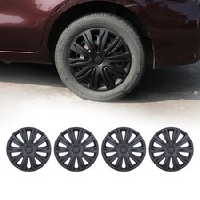 15 Inch Hubcaps Set Of 4 Abs Black Matte Universal Wheel Covers