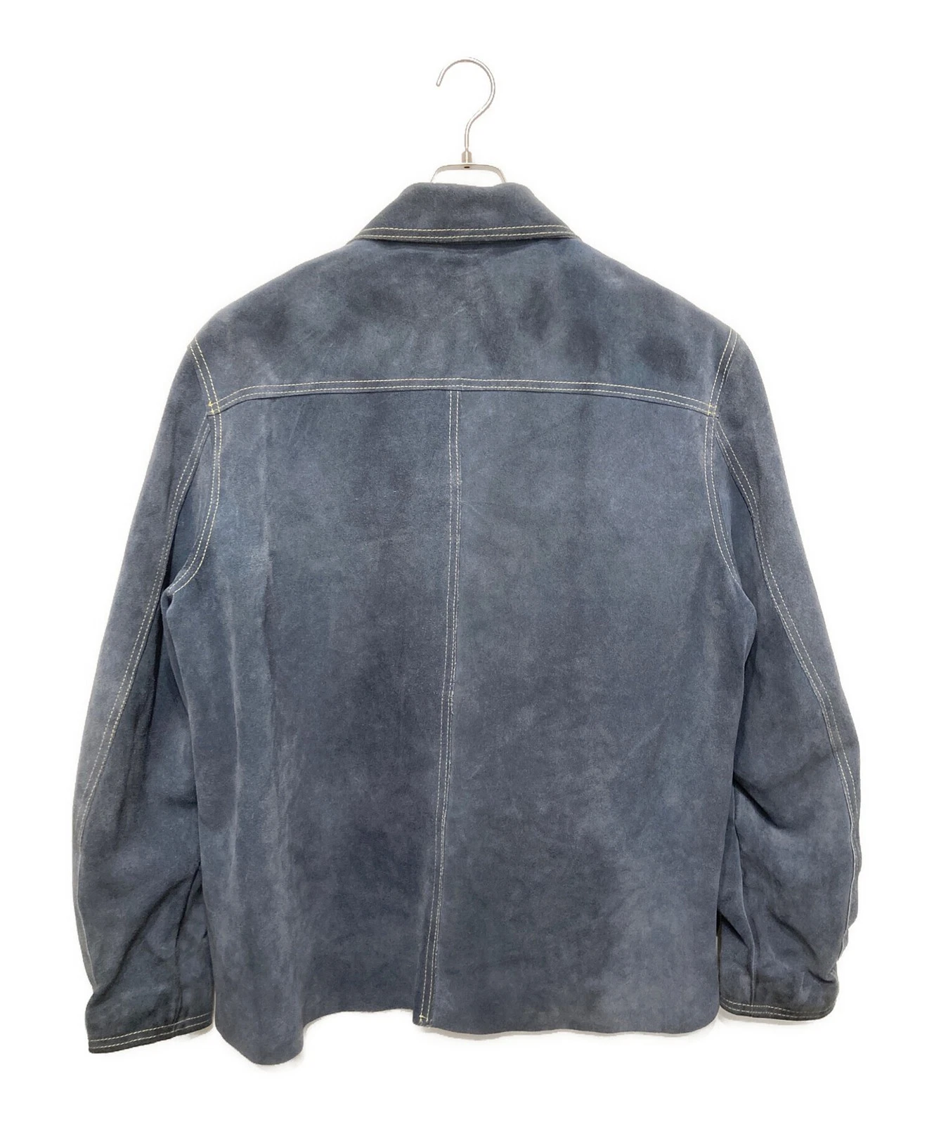 Buckboard Suede Leather Jacket Men's Size 48 Blue image 2