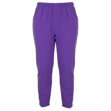 Pantalon MARINA RINALDI Femme EU52 Violet Taille Élastique Régulier