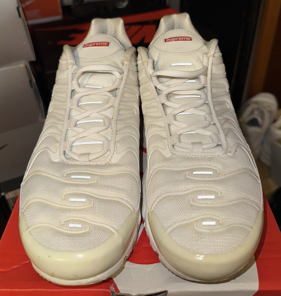 Nike Supreme x Air Max Plus TN White Men’s 9.5 DA1472-100 Nike Air Max Plus TN x Supreme White 2020 | eBay main image 4