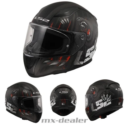LS2 HELMETS LS2 FF353 Rapid II Claw Schwarz Gloss Motorrad Helm Integralhelm Race