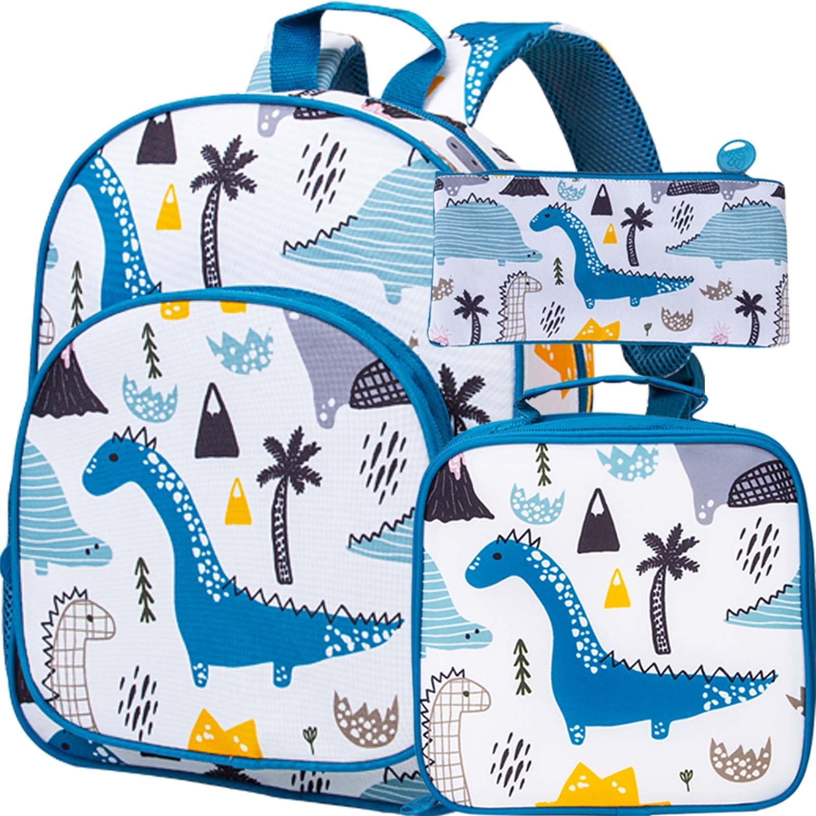 For Boys, 12.5" Dinosaur Book Bag And Lunch Box Set