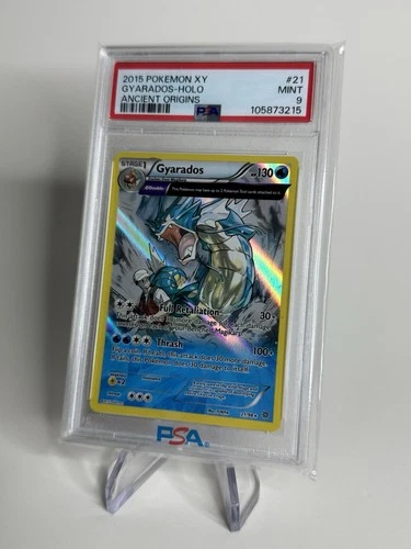 2015 POKEMON XY ANCIENT ORIGINS #21 GYARADOS-HOLO ANCIENT ORIGINS PSA 9