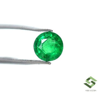 5.50 mm Certified Natural Emerald Round Cut 0.57 CTS Untreated Loose Gemstone