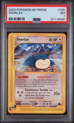 Snorlax graded PSA 7 for sale on eBay