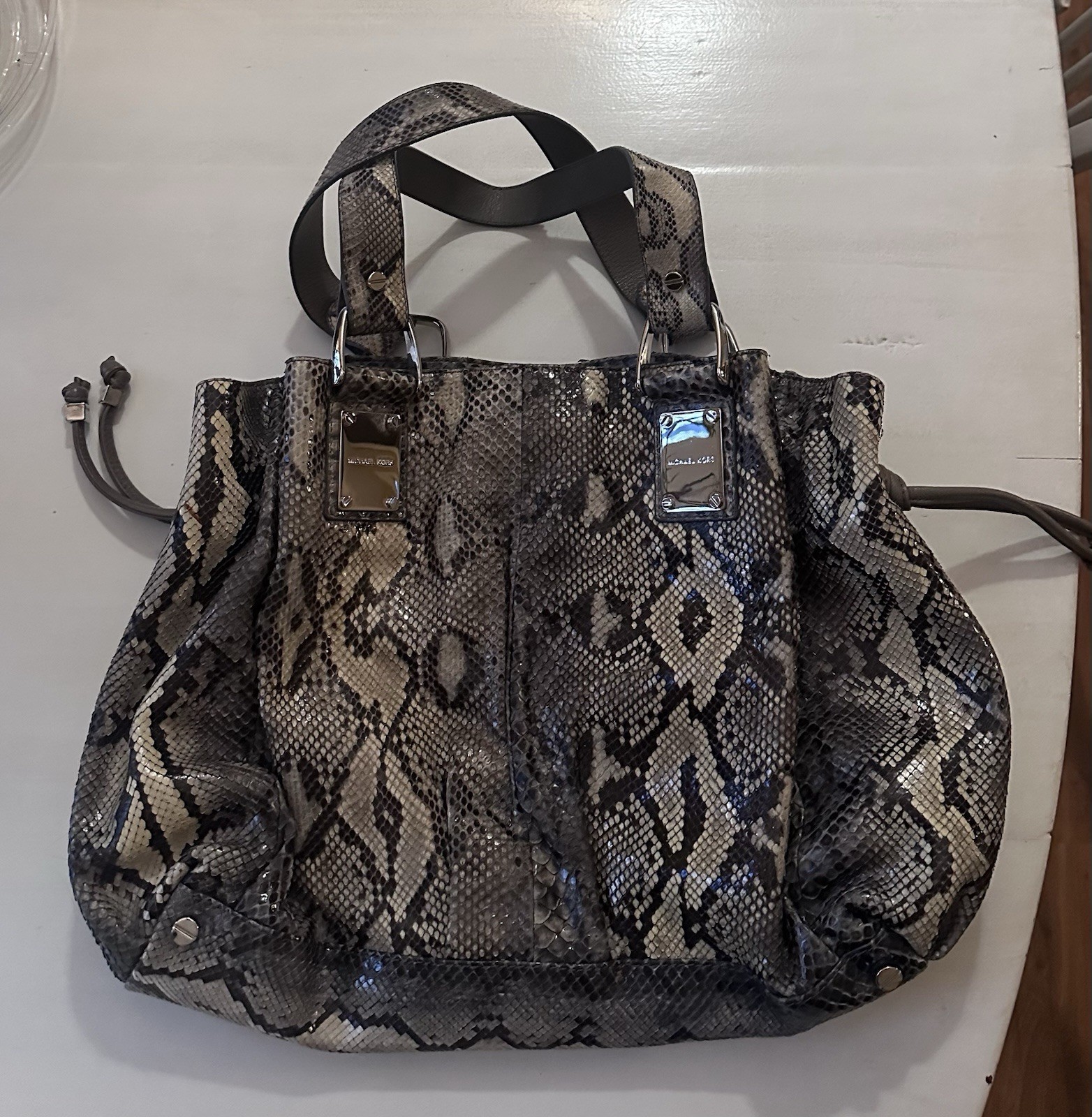 Michael Kors Python   Shoulder Bag Double Handles… - image 2