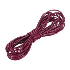 5.5 Yard 2mm Round Leather Cord Lacing String for DIY Crafts Rose Red