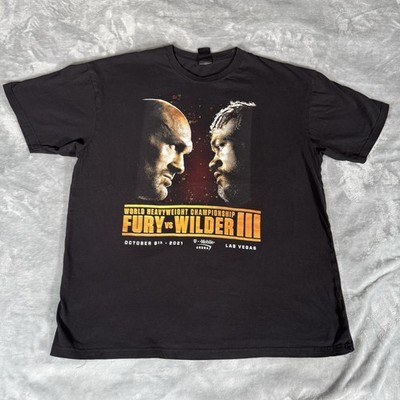Tyson Fury Vs Deontay Wilder 3 Boxing Event T Shirt Mens XL (Fits L) Black 