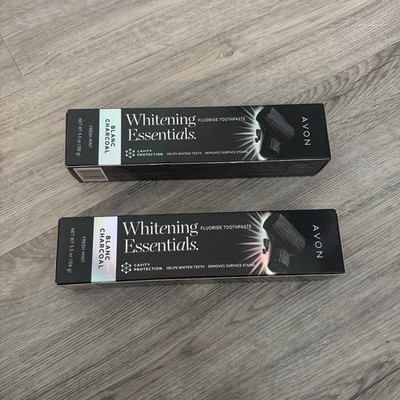 Avon WHITENING ESSENTIALS Charcoal Toothpaste Fresh Mint LOT OF 2