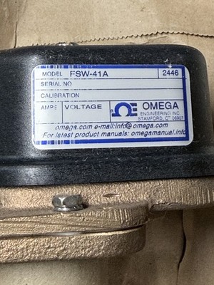 OMEGA ENGINEERING FSW-41A / FSW41A FLOW SWITCH  (BRAND NEW)
