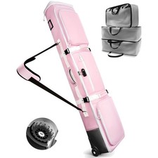 10mm Padded Skis Snowboard Bag with Wheels and TSA Combination Lock for Air T...