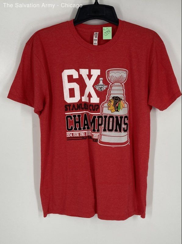 Adidas Mens Red Chicago Blackhawks #88 Patrick Kane NHL T-Shirt Size L Lot Of 2