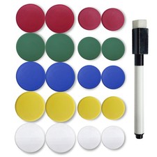Round Fridge Magnets Strong, 20 Pack Button Shaped Colorful Refrigerator Magn...