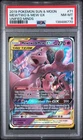 2019 POKEMON SUN & MOON UNIFIED MINDS #71 MEWTWO & MEW GX PSA 8