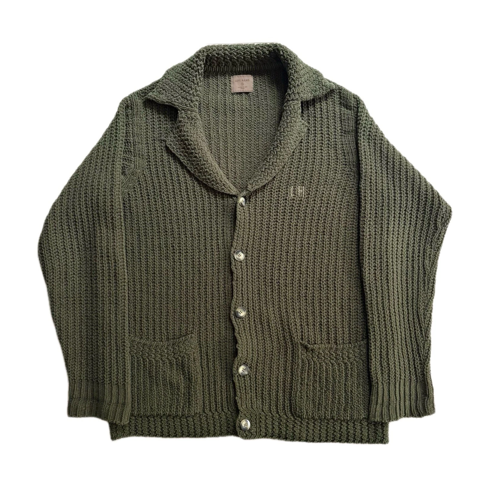 90s LEFT HAND by Massimo Osti wool cardigan