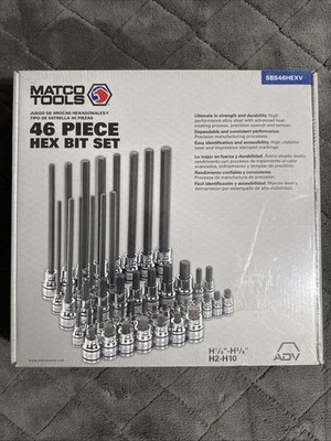 MATCO 46 Pcs Hex Bit Set SBS46HEXV