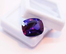 14.40 CT Natural Bi-Color Alexandrite Cushion Cut Certified Loose Gemstone