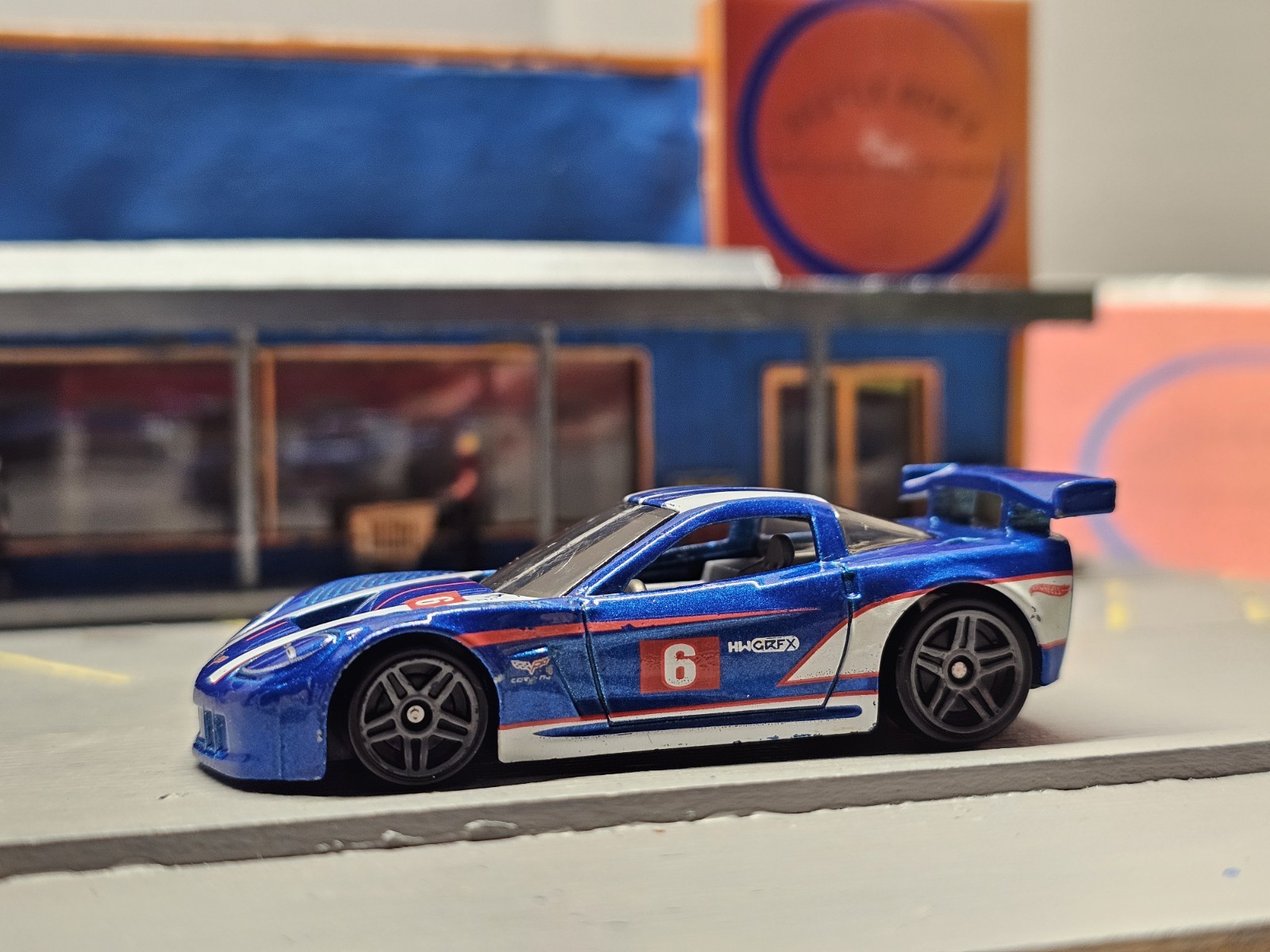 Corvette C6.R 1:64 2022 Hot Wheels Then & Now 6/10 #233 Loose