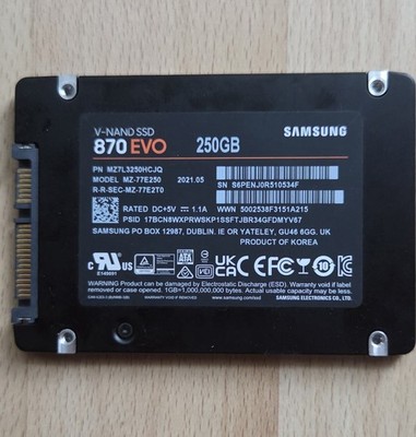 Samsung 870 EVO 250GB 2,5 Zoll