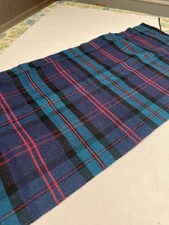Polo Ralph Lauren France Blue Plaid Fringe 12x61  Scarf