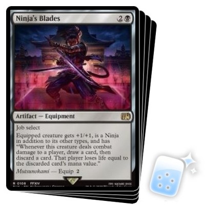 NINJA'S BLADES X4 Final Fantasy FIN Magic MTG MINT CARD