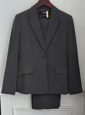 KASPER Dark Gray Women  s 2 Piece Pants Suit Blazer  Pants Size 6