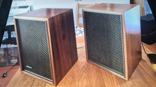 Vintage Sony SS-510 Bookshelf Speakers Pair Mid Century Teak 8 Ohm Working