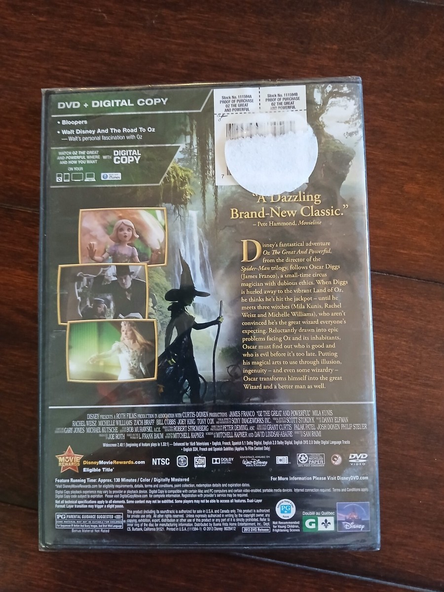 OZ the Great and Powerful (James Franco) DVD | eBay