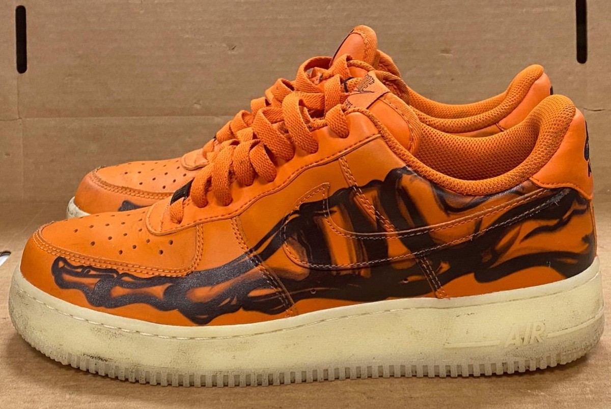 靴 Nike Air Force 1 Low \"Orange Skelton\" Nike Air Force 1 Low Orange Skeleton Halloween (2020) Men's