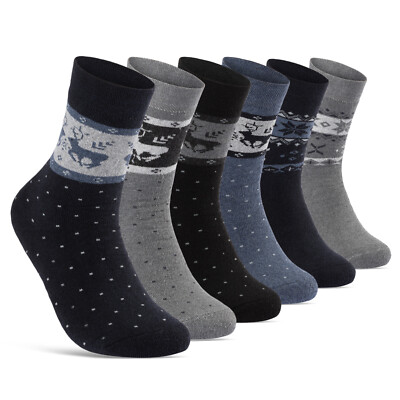6 oder 12 Paar THERMO Socken Damen mit Innenfrottee Wintersocken Damensocken