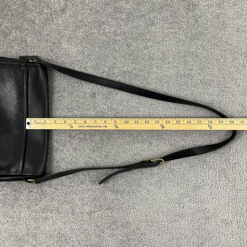 Borsa da città Coach 9790 vintage ferramenta ottone pelle nera tracolla - Foto 8 di 14