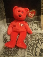 Ty Beanie Babies - Pierre, Canadian Red Bear with Tags and Protector.     49d