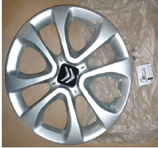 Enjoliveur de roue 15'' Citroen C3 III 2017 gris argent pièce d'origine