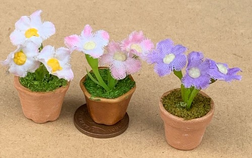 Miniature Maison De Poupée : Orchidée Blanche Et Rose En Pot Céramique - Échelle 1:12 - Fait Main Au Royaume-Uni