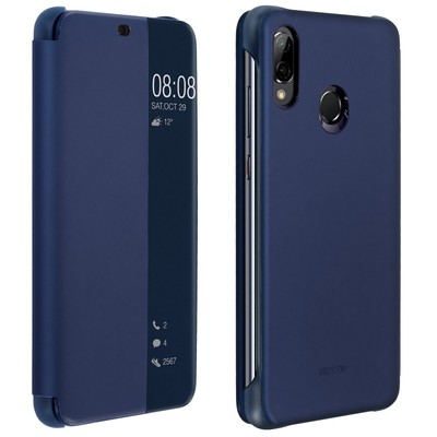 Official Huawei Smart View flip case for Huawei P20 Lite   Dark blue