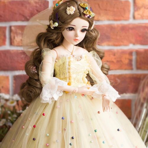 60cm BJD Doll 1/3 Girl Dolls with Free Face Makeup Wig Clothes Shoes FULL SET