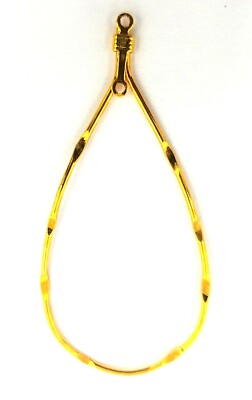 New NOS Yellow Gold GT Pear Shaped Tear Drop Hoop Drops Jewelry Design #FASH611
