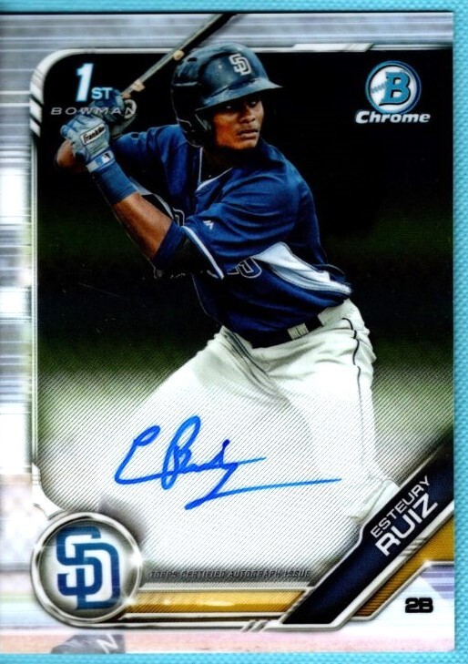 2019 Bowman Chrome Prospect Autograph Auto Esteury Ruiz CARD # CPA-ER