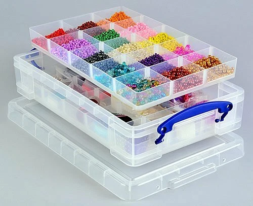 Really Useful 4 Litre Box With 2 X  15 Compartment Hobby Tray - Image 2 of 4