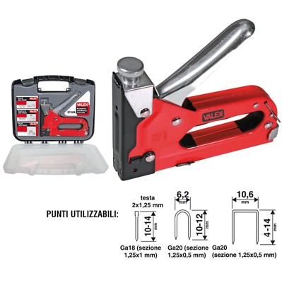 VALEX HANDNAGLER 31VA FARBE ROT IM KOFFER VALEX COD.1455640