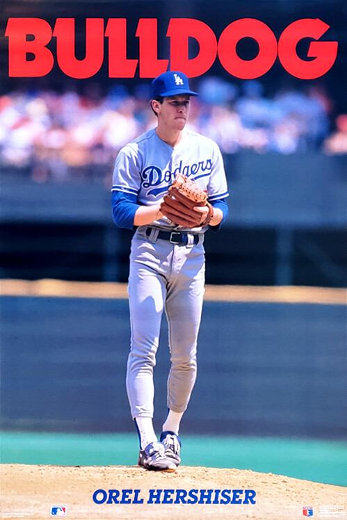 Orel Hershiser BULLDOG Los Angeles Dodgers 1990 Costacos Brothers