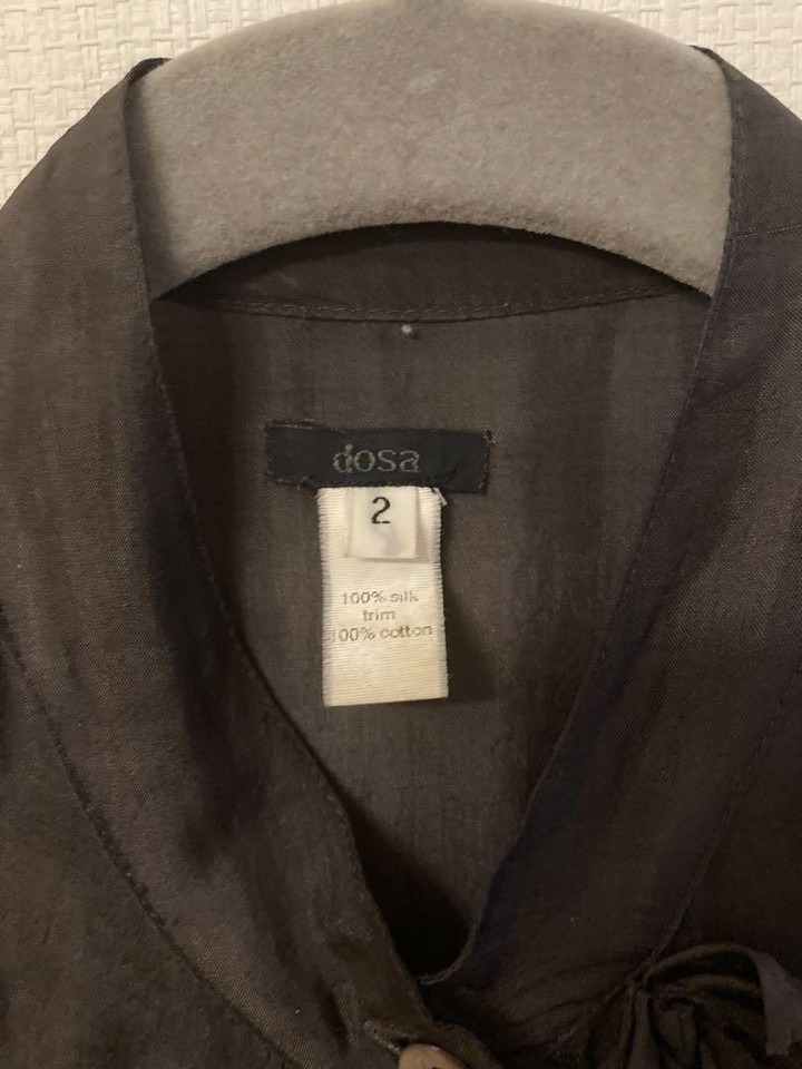 dosa ruffle dress charcoal black size 2 eBay