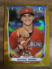 2014 Bowman Draft Michael Mader 1st Chrome Gold Refractor /50 Marlins #CDP102 SP
