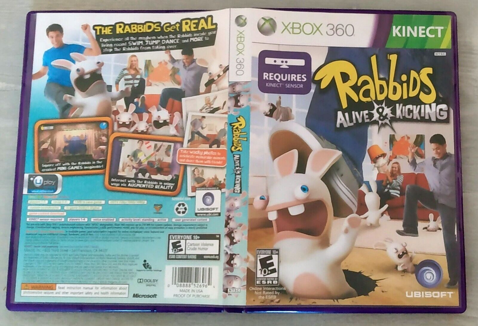 Jogo Rabbids E Kicking Xbox 360 Kinect Midia Fisica no Shoptime