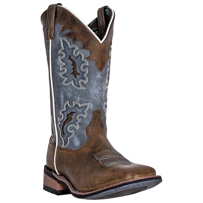 Laredo Isla Hellbraun & Blau Echtleder Stiefel